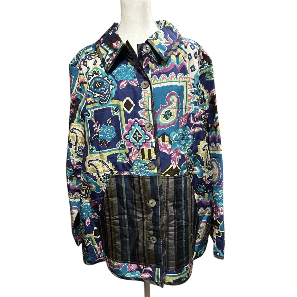 NWT Koos Of Course Paisley Size 1X Reversible‎ Jacket